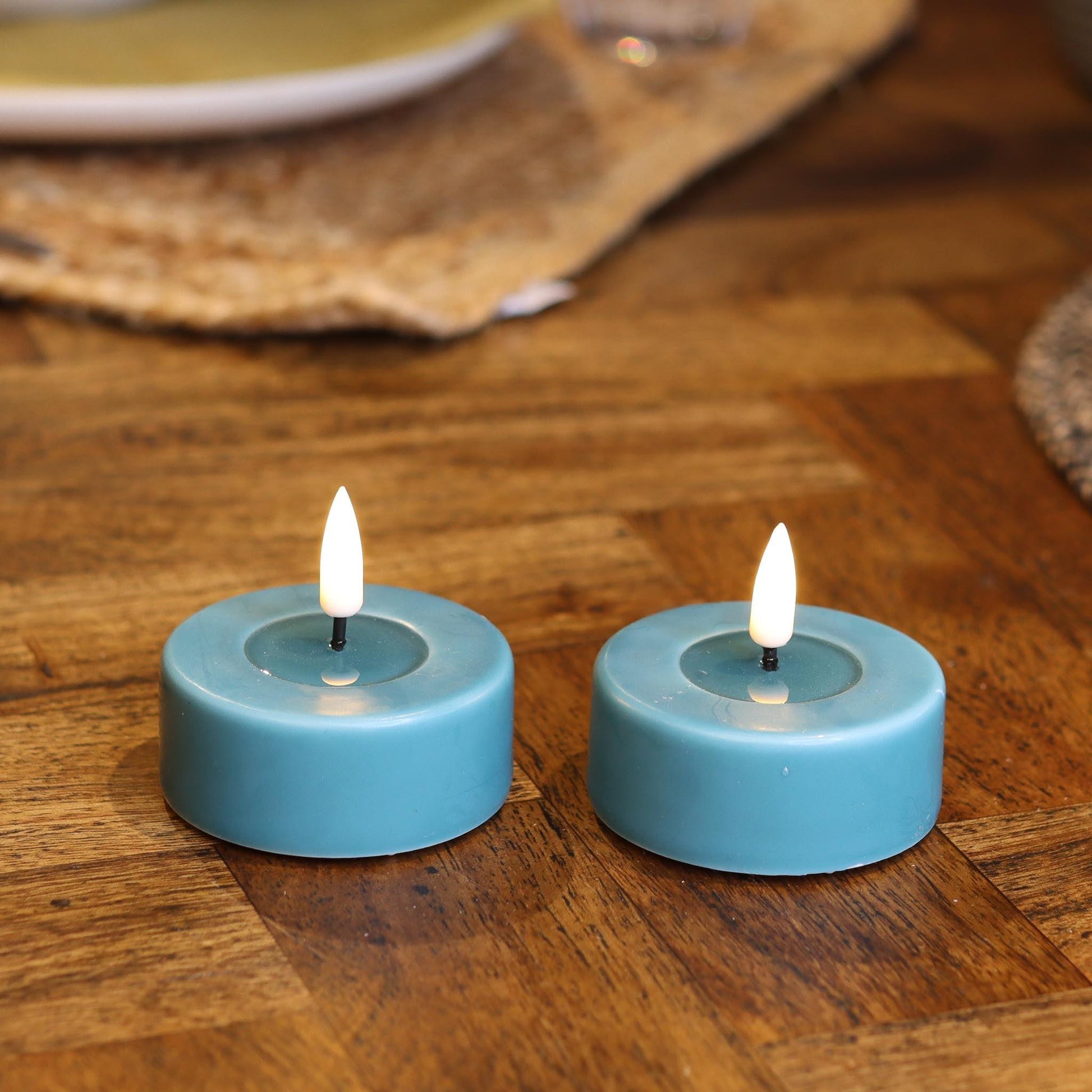 LED Teelichter 2 Stück (große) - Echtwachs - Realistische 3D Flamme - LED Teelichter 2 Stück (große) - Echtwachs - Realistische 3D Flamme - undefined - nordicflame.de Nordicflame-de