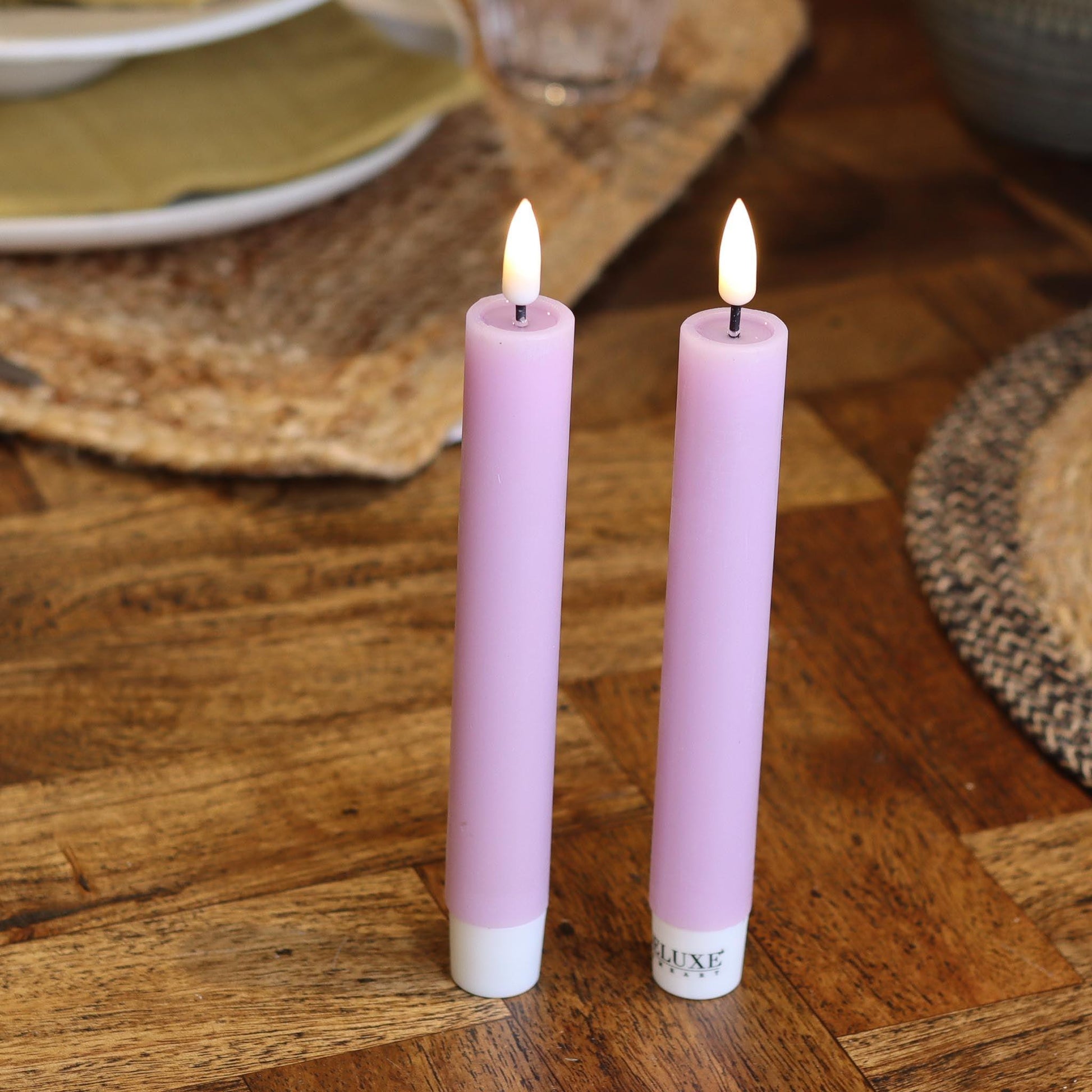 LED Stabkerzen 2 stück D2,2 x 15 cm - Tafelkerzen 3D Flamme – Jetzt entdecken | Schnelle Lieferung & sichere Zahlung