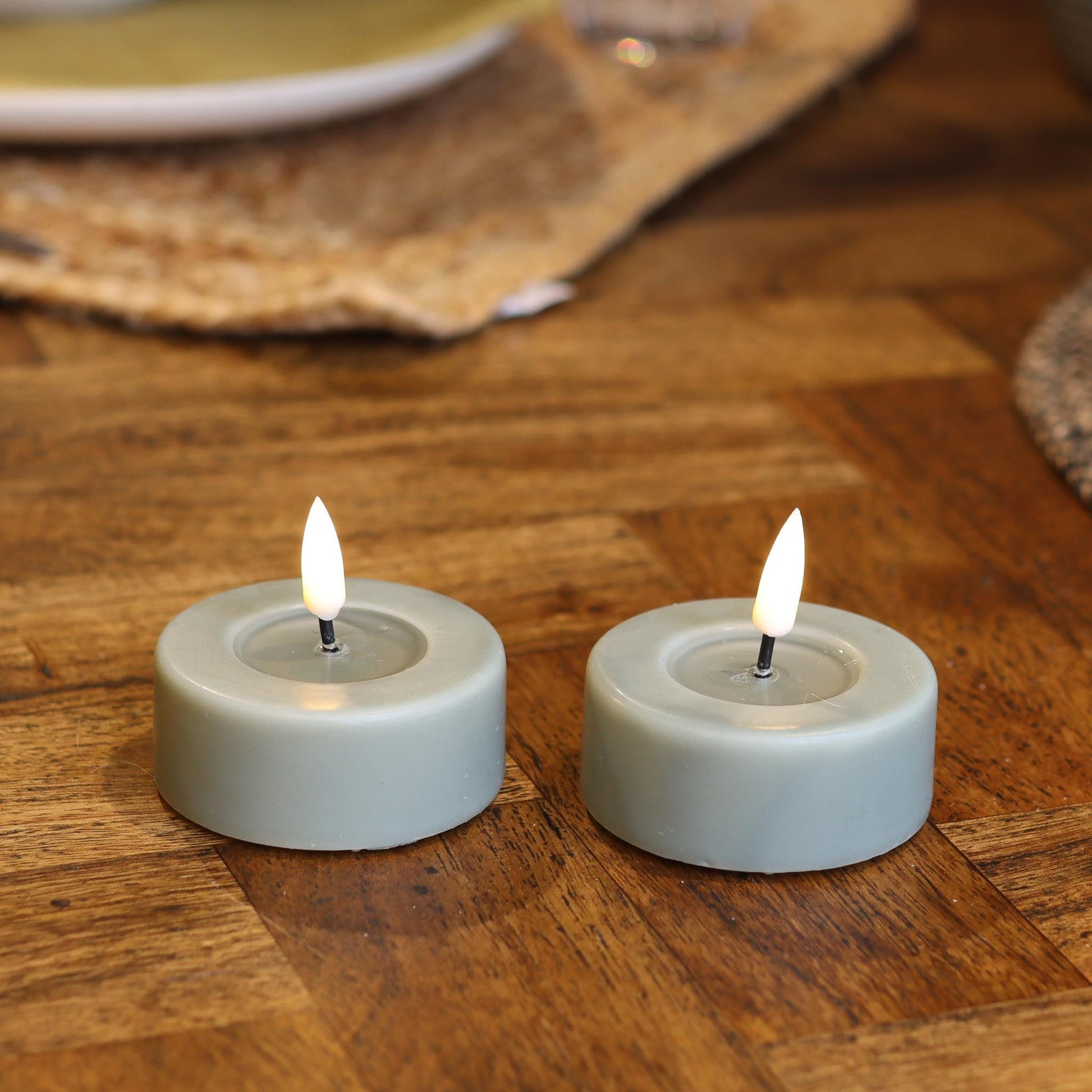 LED Teelichter 2 Stück (große) - Echtwachs - Realistische 3D Flamme - LED Teelichter 2 Stück (große) - Echtwachs - Realistische 3D Flamme - undefined - nordicflame.de Nordicflame-de