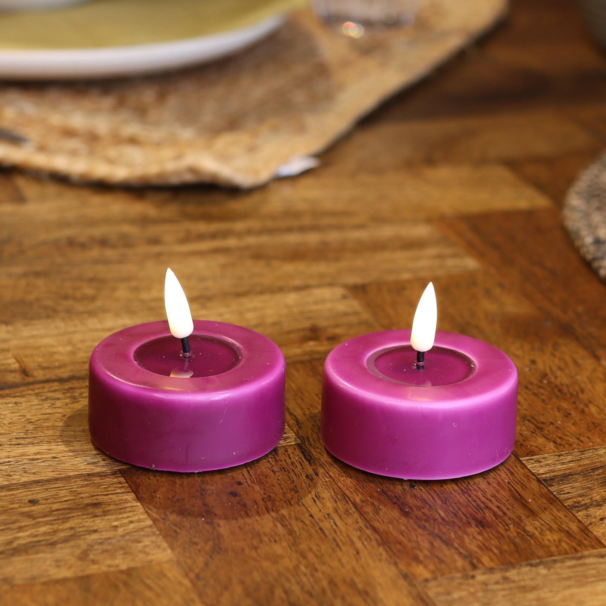 LED Teelichter 2 Stück (große) - Echtwachs - Realistische 3D Flamme - LED Teelichter 2 Stück (große) - Echtwachs - Realistische 3D Flamme - undefined - nordicflame.de Nordicflame-de