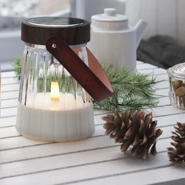 LED Glas Laterne 13 cm - Deluxe Homeart