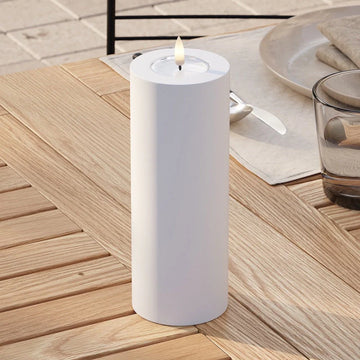 Buiten LED-kaars D7,5 x 20 cm – Deluxe 3D-vlam flikkerend