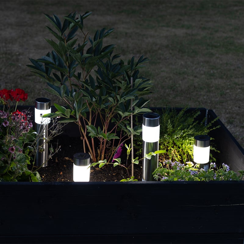 2er-Set LED-Solar-Gartenfackeln - 23,5 cm - Nordicflame-de