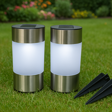 2-pack LED-solar-tuinfakkels - 23,5 cm