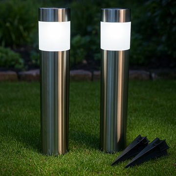 2-pack LED-solar-tuinfakkels - H41cm