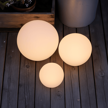 Buiten LED-solarballen – Wit – 3-pack