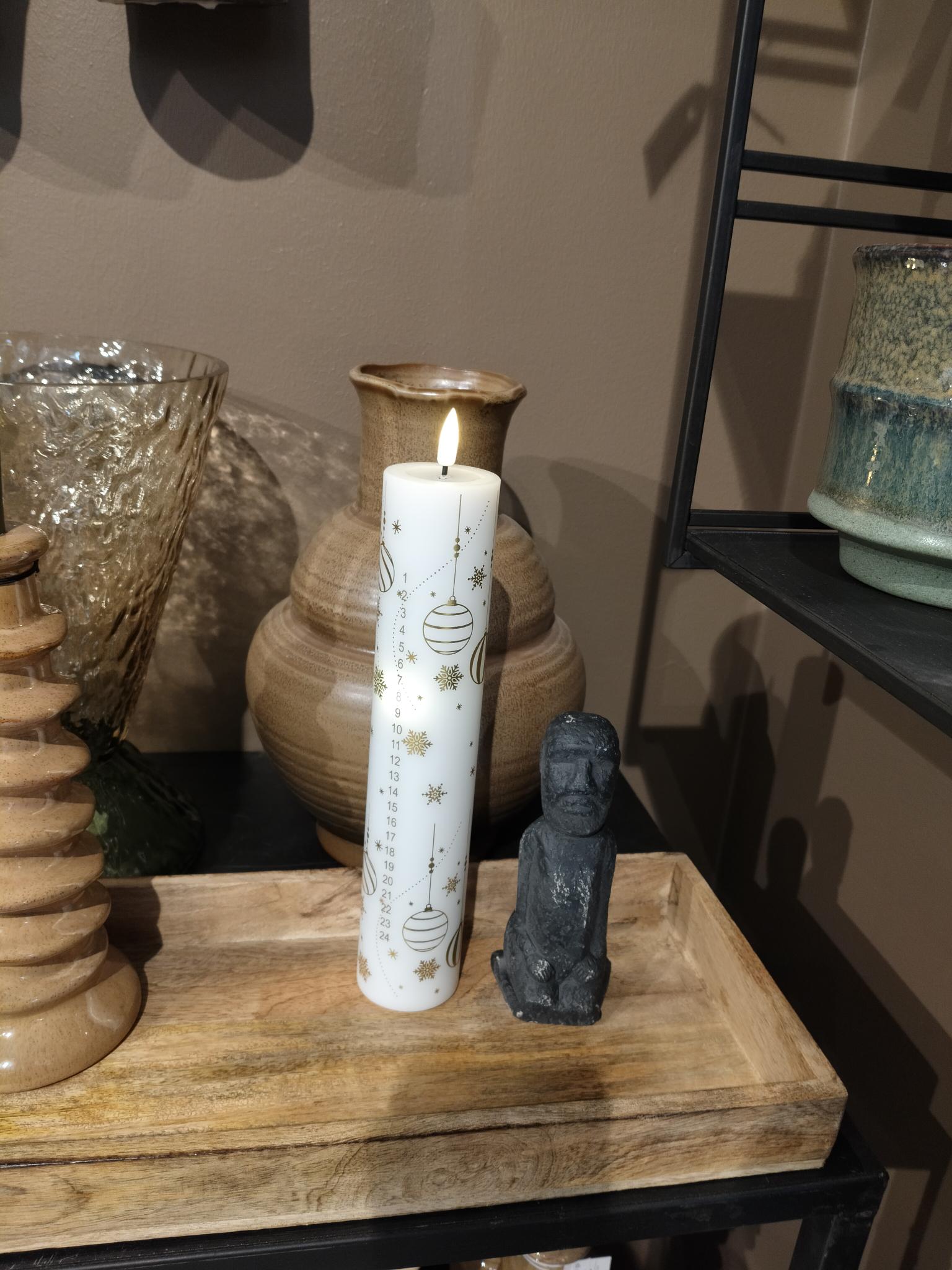 LED Kalenderkerze mit Fernbedienung und Batterien | weihnachtsmotiven - Deluxe Homeart - Nordicflame-de