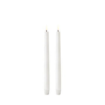 Uyuni LED-staafkaarsen, Nordic White, Effen, 2-pack, Ø2,3 x H25 cm