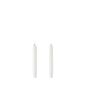 Uyuni LED-staafkaarsen Nordic White Effen 2-pack Ø2,3 x H15 cm