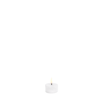 Uyuni LED-theelicht, Nordic White, Effen, Ø5 x H2,8 cm