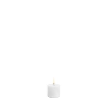 Uyuni LED-stompkaars, Nordic White, Effen, Ø5 x H4,5 cm