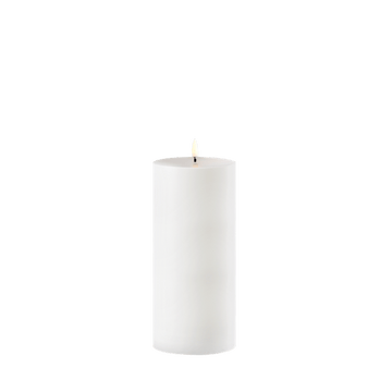 Uyuni Buiten LED-kaarsen, Wit, Ø8,4 x H20 cm