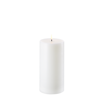 Uyuni LED-stompkaars, Nordic White, Effen, Ø10,1 x H20 cm