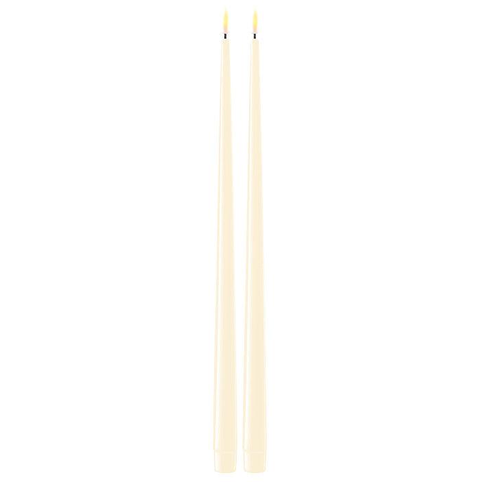 LED Kertelys med lak 2 stk 38 cm - LED Kertelys med lak 2 stk 38 cm - undefined - nordicflamedk